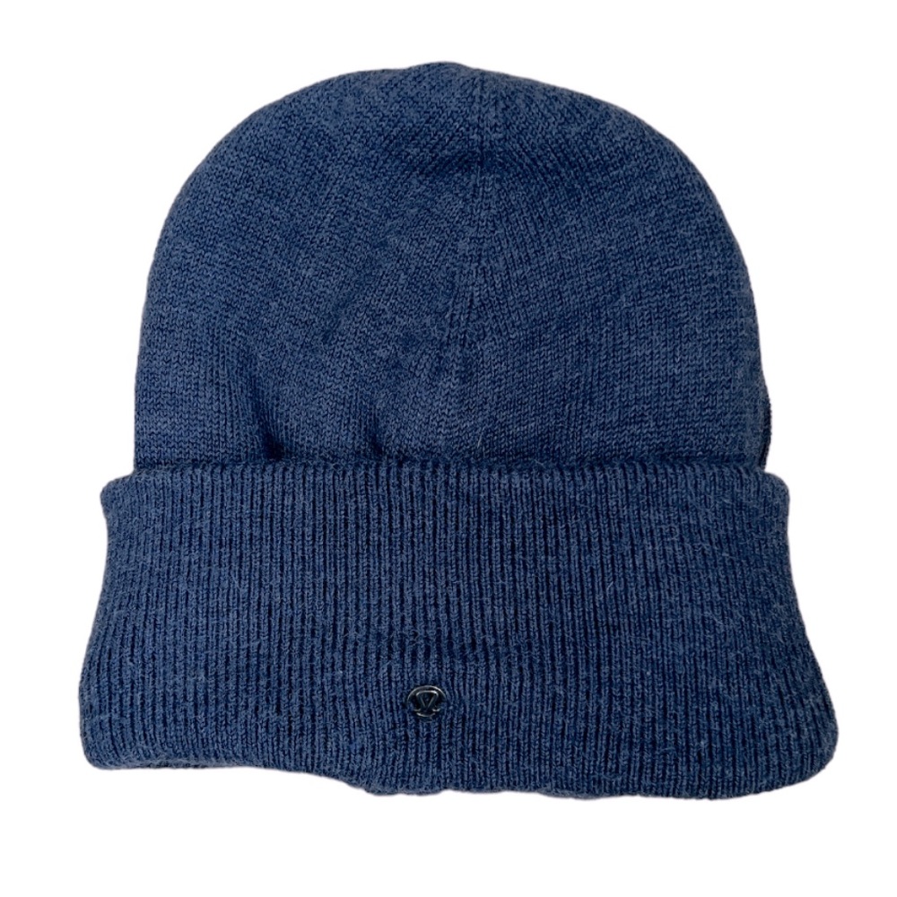 Lululemon Marino Wool Knit Navy Blue Beanie Cap O/S
